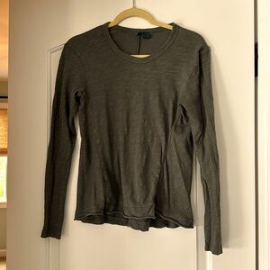 Left of center extra small, long sleeve cotton T-shirt